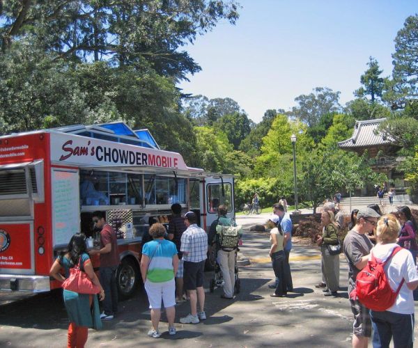 Sam's ChowderMobile serving seafood in Golden Gate Park